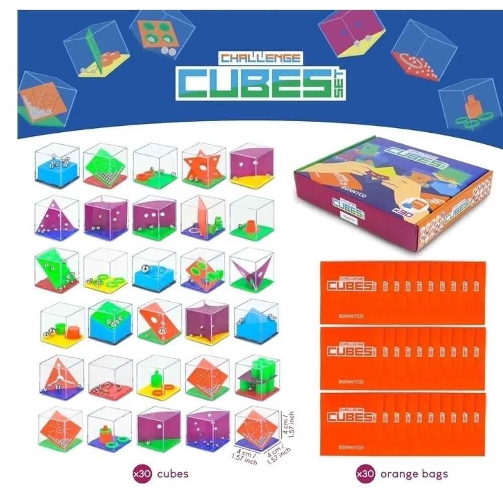 Brain Teaser Puzzles Cubes Kids Party Favors Pack 30 Pinata Goodie Bags Stuff...
